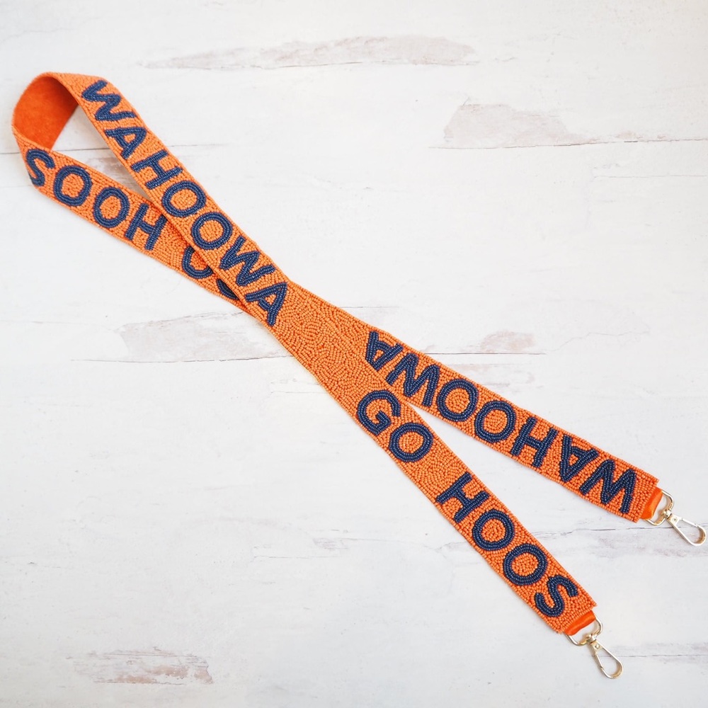Beaded Go Hoos Wahoowa Purse Strap Virginia